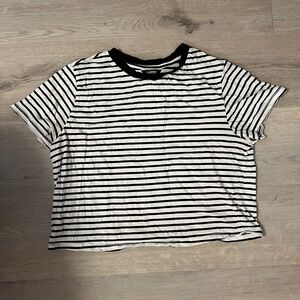 Striped Black and White Women’s T-shirt